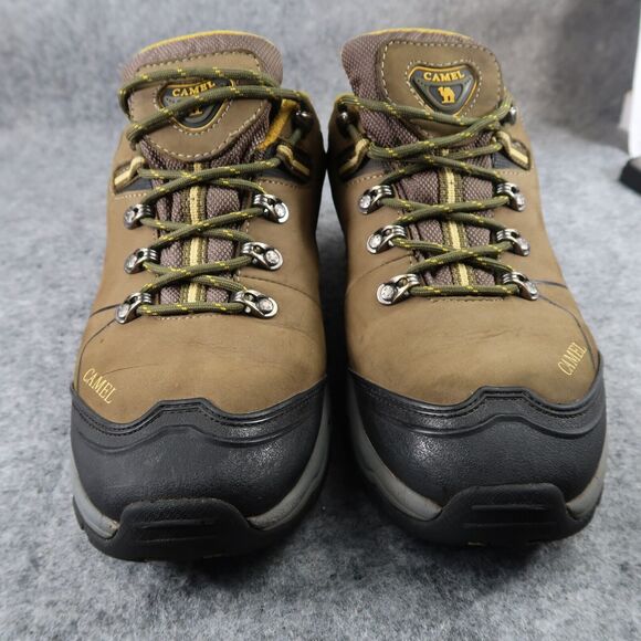 Camel Shoes Mens 9 Hiking Low Leather Boot Outdoor Trekking Active Lace Up Brown - Picture 14 of 14